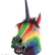 Maske Einhorn Regenbogenfarbe Rainbow Einhornmaske hochwertig Pferdemaske Phantasiefigur Fantasie Unicorn Tiermaske Vollmaske Kostümergänzung Gesichtsmaske Latexmaske Maskerade - 2