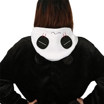 Mescara Einhorn Kostüm Pyjama Jumpsuit Cosplay Schalfanzug Festliche Anzug Flanell Tierkostüm Kartonkostüm Tierschalfanzug (S/EU34, Panda) - 5