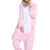 Missley Einhorn Pyjamas Kostüm Overall Tier Nachtwäsche Erwachsene Unisex Cosplay (S, pink) - 1