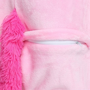 Missley Einhorn Pyjamas Kostüm Overall Tier Nachtwäsche Erwachsene Unisex Cosplay (S, pink) - 9