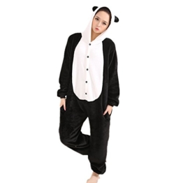 Misslight Einhorn Pyjama Damen Jumpsuits Tieroutfit Tierkostüme Schlafanzug Tier Sleepsuit mit Einhorn Kostüme festival tauglich Erwachsene (M, Panda) - 1