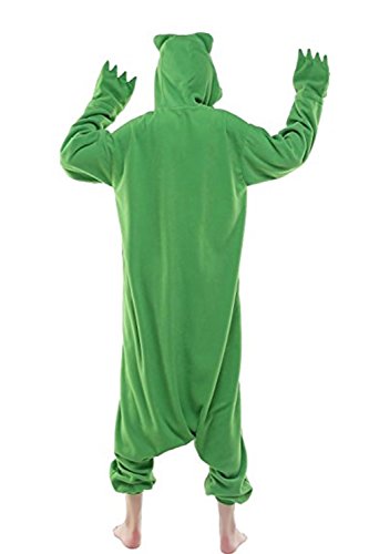 Mystery&Melody Erwachsenen Frosch Pyjamas Overall Halloween Kostüm Unisex Tier Schlafanzug Cosplay Overall Pyjamas - 6