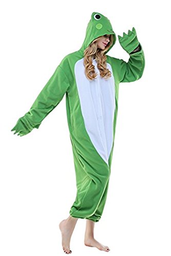 Mystery&Melody Unisex Erwachsene Tiere Pyjama Frosch Cosplay Kostüme Flanell Overalls Nachtwäsche Party Kostüme - 5