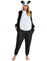 Ninimour Unisex Tier Onesie Erwachsene Tieroutfit Jumpsuit Pyjama Kostüme Schlafanzug Panda - 1