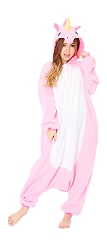 SAMGU Einhorn Adult Pyjama Cosplay Tier Onesie Body Nachtwäsche Kleid Overall Animal Sleepwear Erwachsene Größe L - 1