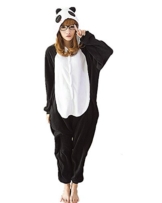 SAMGU Panda Unisex Adult Tier Onesie Pyjama Kostüm Kigurumi Schlafanzug Erwachsene Tieroutfit Jumpsuit Farbe Schwarz Größe L - 1