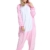Süßes Einhorn Overalls Jumpsuits Pyjama Fleece Nachtwäsche Schlaflosigkeit Halloween Weihnachten Karneval Party Cosplay Kostüme für Unisex Kinder und Erwachsene (XL, Rosa) - 2