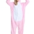 Süßes Einhorn Overalls Jumpsuits Pyjama Fleece Nachtwäsche Schlaflosigkeit Halloween Weihnachten Karneval Party Cosplay Kostüme für Unisex Kinder und Erwachsene (XL, Rosa) - 3