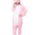 Tier Karton Kostüm Einhorn PyjamaTierkostüme Jumpsuit Erwachsene Schlafanzug Unisex Cosplay L(Höhe162-175CM) Pink - 2