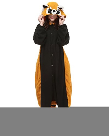 Tier Onesie Kostüme Kigurumi Roter Panda Pyjama Schlafanzug Erwachsene Unisex Mann Dame Cosplay Jumpsuit Onesie L - 5