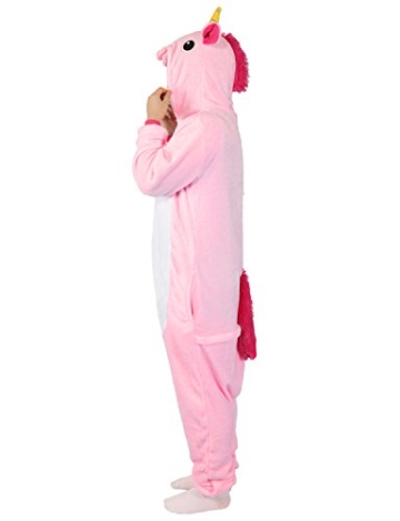 Très Chic Mailanda Einhorn Pyjamas Kostüm Jumpsuit Tier Schlafanzug Erwachsene Unisex Fasching Cosplay Karneval - 3