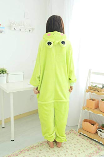 Triseaman Unisex Erwachsene Halloween Pyjamas Tier Onesie 3D Frosch L - 2