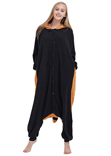 ULEEMARK Jumpsuit Onesie Tier Karton Fasching Halloween Kostüm Sleepsuit Cosplay Overall Pyjama Schlafanzug Erwachsene Unisex Lounge Kigurumi Rote Panda for Höhe 140-187CM - 3