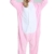 VineCrown Schlafanzug Einhorn Pyjamas Tier Overall Karikatur Neuheit Jumpsuit Kostüme für Erwachsene Kinder Weihnachten Karneval (L for 168CM-177CM, Rosa) - 3