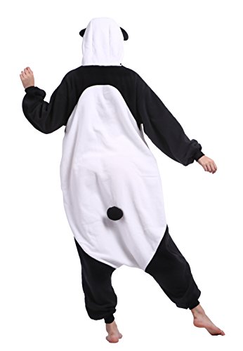 Wamvp Unisex Panda Jumpsuits Overall Pyjama Onesie Fleece Erwachsene Tier kostüme Panda - XL - 3