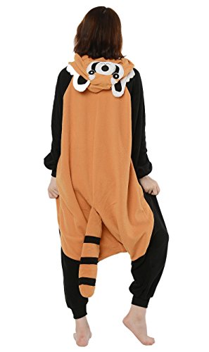 DATO Pyjama Tier Onesies Rote Panda Erwachsene Kigurumi Unisex Cospaly Nachtwäsche für Hohe 140-187CM - 6