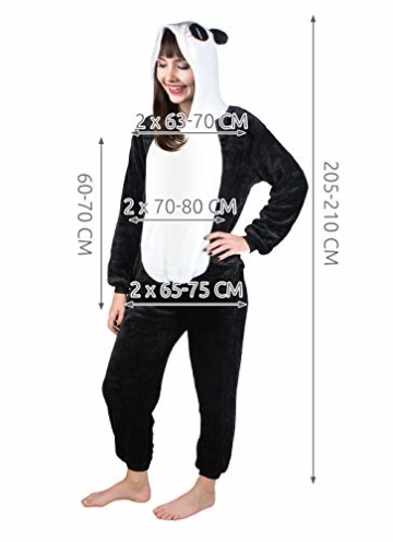 Iso Trade Panda Kostüm Tier Jumpsuits Einteiler Fasching Halloween S M XL #4546, Größe:XL - 9