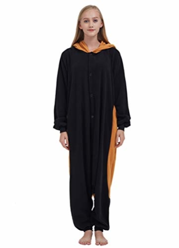 Jumpsuit Onesie Tier Karton Kigurumi Fasching Halloween Kostüm Lounge Sleepsuit Cosplay Overall Pyjama Schlafanzug Erwachsene Unisex Rot Panda for Höhe 140-187CM - 5