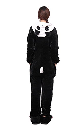 Kenmont Tier Schlafanzug Cosplay Kostüm Einhorn Pyjama Tierkostüme Jumpsuits Erwachsene Nachthemden Overall Plüschtier (S, Panda) - 3