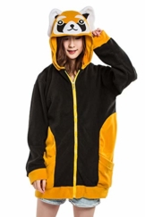 Mantel Damen Hoodies mit Kapuzen Jacket Cosplay Tier Roter Panda Anime Casual Kostüm Outwear Unisex - 1