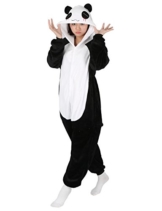 Très Chic Mailanda Unisex Erwachsene Schlafanzug Karneval Tier Cosplay Plüschtier Kapuzenkostüm(Panda) - 1