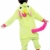 Kinder Pyjamas Tier Grün Einhorn Overall Flanell Cosplay Kostüm Kigurumi Jumpsuit für Mädchen und Jungen Hohe 90-148 cm - 2