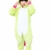 Kinder Pyjamas Tier Grün Einhorn Overall Flanell Cosplay Kostüm Kigurumi Jumpsuit für Mädchen und Jungen Hohe 90-148 cm - 3