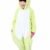 Kinder Pyjamas Tier Grün Einhorn Overall Flanell Cosplay Kostüm Kigurumi Jumpsuit für Mädchen und Jungen Hohe 90-148 cm - 1