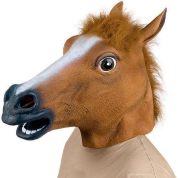 Pferdemaske für Halloween Maske latex Tiermaske Pferdekopf Pferd Kostüm -