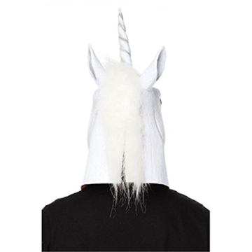 JRing Einhorn Kopf Maske Latex Pferd für Kostüm Fancy Dress Party Halloween, Creepy Adult Einhorn Kopf Latex Gummi Maske (Einhorn) - 2