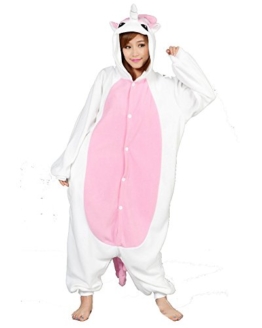SAMGU Einhorn Unisex Adult Tier Onesie Pyjama Kostüm Kigurumi Schlafanzug Erwachsene Tieroutfit Jumpsuit Farbe Rosa Größe XL - 1