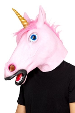SMIFFY 'S 48874 Einhorn Maske aus Latex, Unisex, Pink, One size - 1