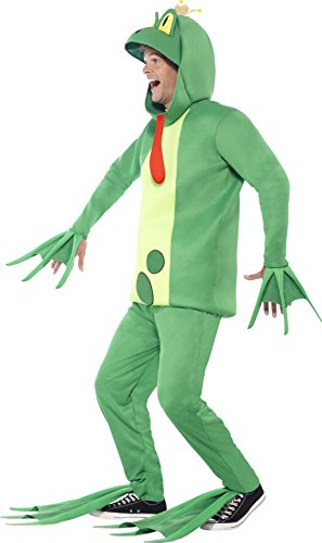 Smiffy's 43389 - Frog Prince Kostüm Top mit festen Händen Handschuhee Hosen Kopfstück und Füße Covers - 3