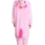VineCrown Schlafanzug Einhorn Pyjamas Tier Overall Karikatur Neuheit Jumpsuit Kostüme für Erwachsene Kinder Weihnachten Karneval (L for 168CM-177CM, Rosa) - 6